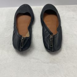 Lucky Brand Women's  Genuine Leather Black Ballet Flats Size 10