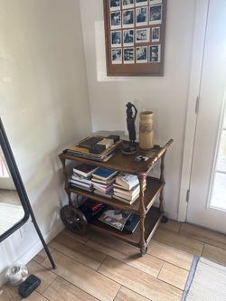 Vintage Wood Bar Cart