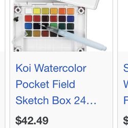 Used koi Watercolor Paint Box