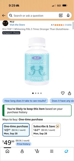 M.U TOP 1 Whitening Pills 3 Times Stronger Than Glutathione-