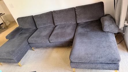U shaped couch.