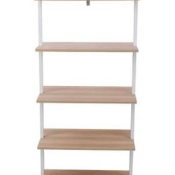 Modern Ladder Style Bookcase Wall Mounted 5 Shelves