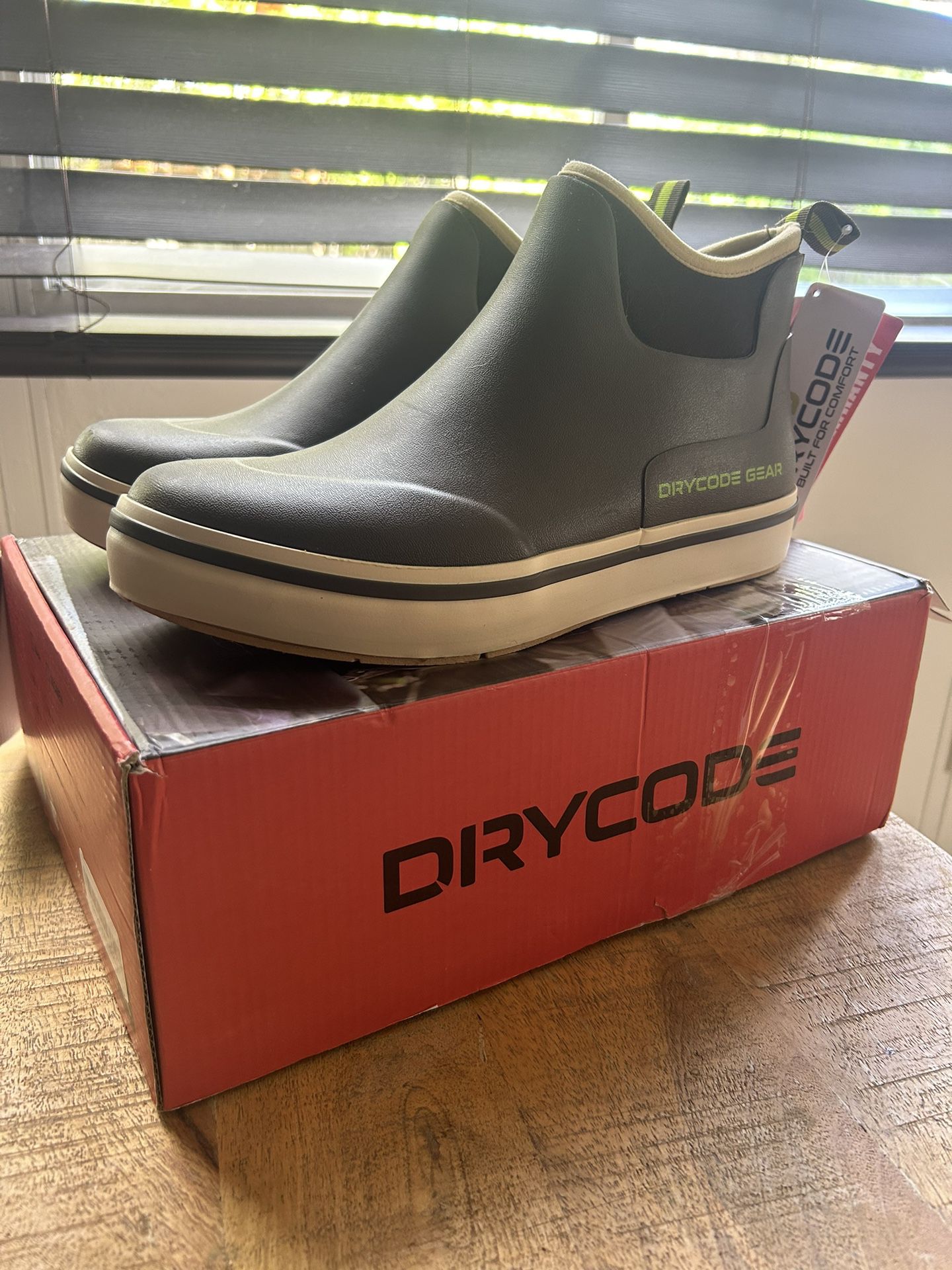 D DRYCODE Rain Boots Men, Waterproof Fishing Deck Boots