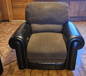 Electric Recliner Armchair Leather Luxurious Velour Fabric TV Room Livingroom Den