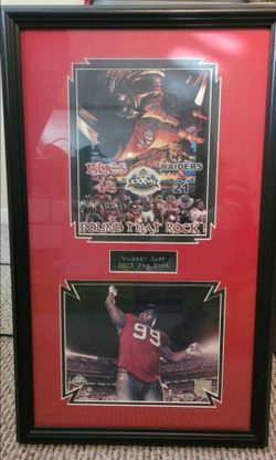 Warren Sapp Super Bowl XXXVII Framed Photo Display