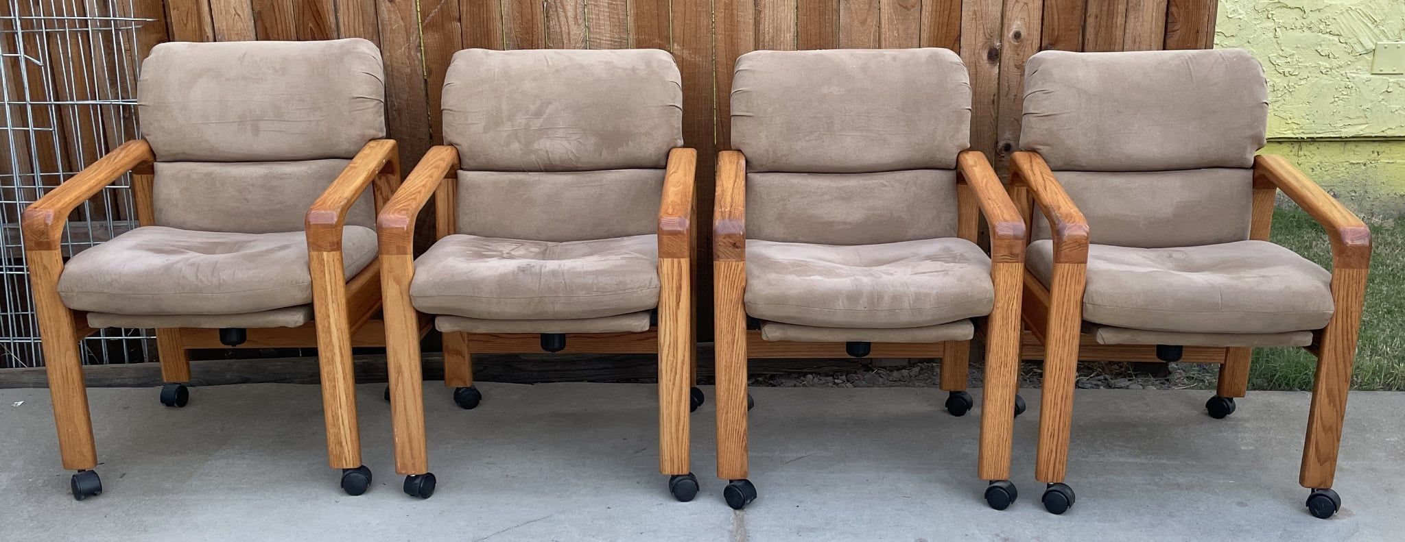 Table with Rolling Chairs