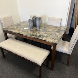 Dining Table With 4 Chairs And A Bench 