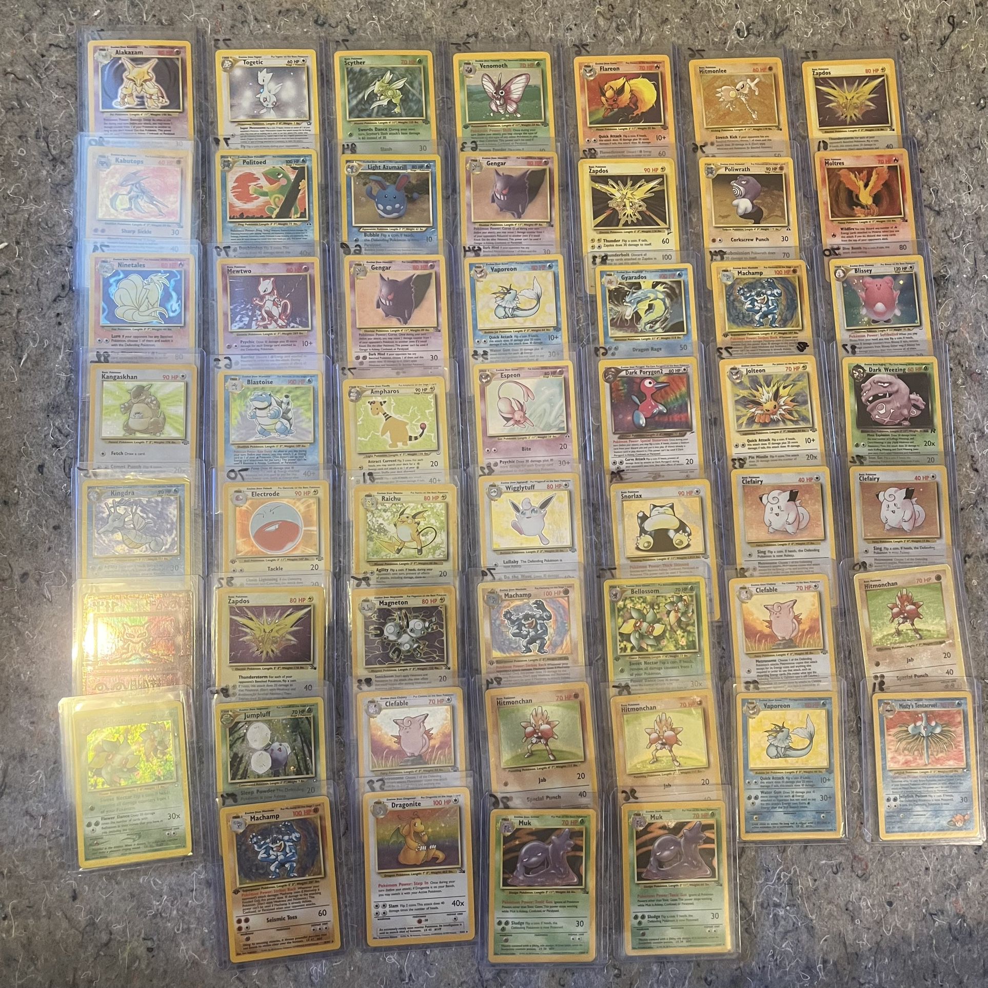 Vintage Pokemon Rare Holo Cards