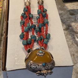 Sterling Jewelry Antique Costume Stone Turquoise