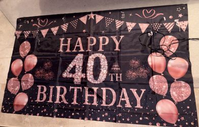 40th Birthday Banner 72" by 42"