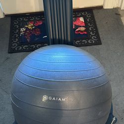 Gaiam Classic Balance Ball Chair With Back