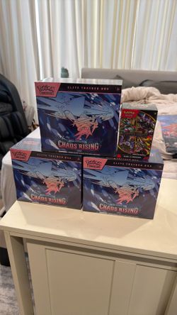 Delivered! POKEMON Chaos Rising ETB & Pitch Black Booster Bundle
