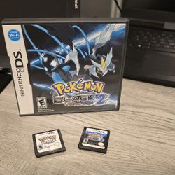Pokemon White and Pokemon Black (Version 2, CIB) Authentic, Bundle, Tested! (READ DESCRIPTION PLEASE)