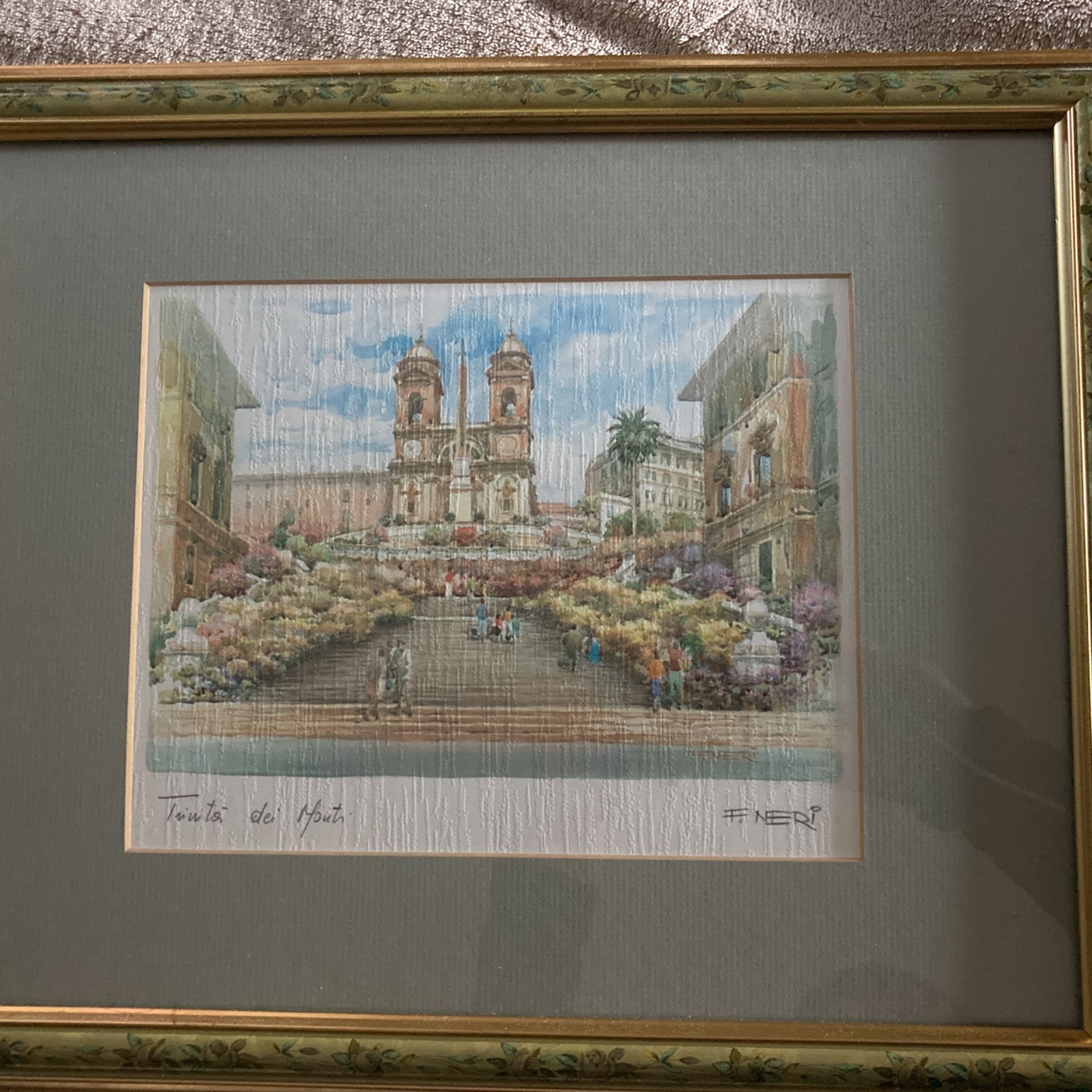 Two Framed Pictures By Italian Artist F. Neri for Sale in