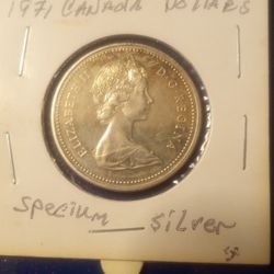 1971 Silver Canadian Dollar 