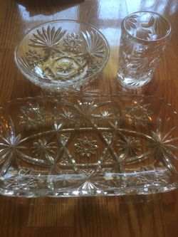 Lenox crystal decorative set