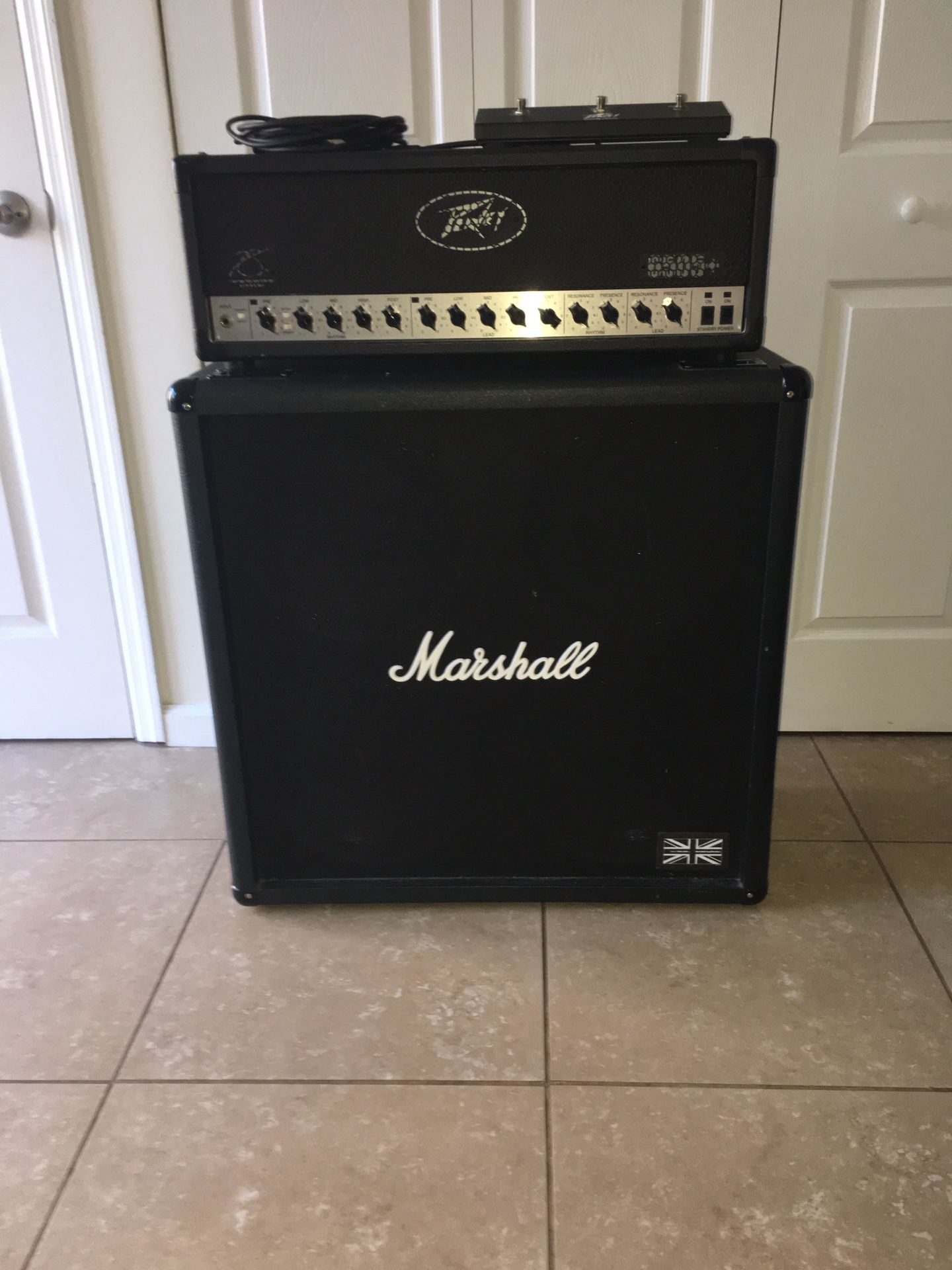 Peavey 6505+ 120w Guitar Head w/ Marshall MC412b cabinet