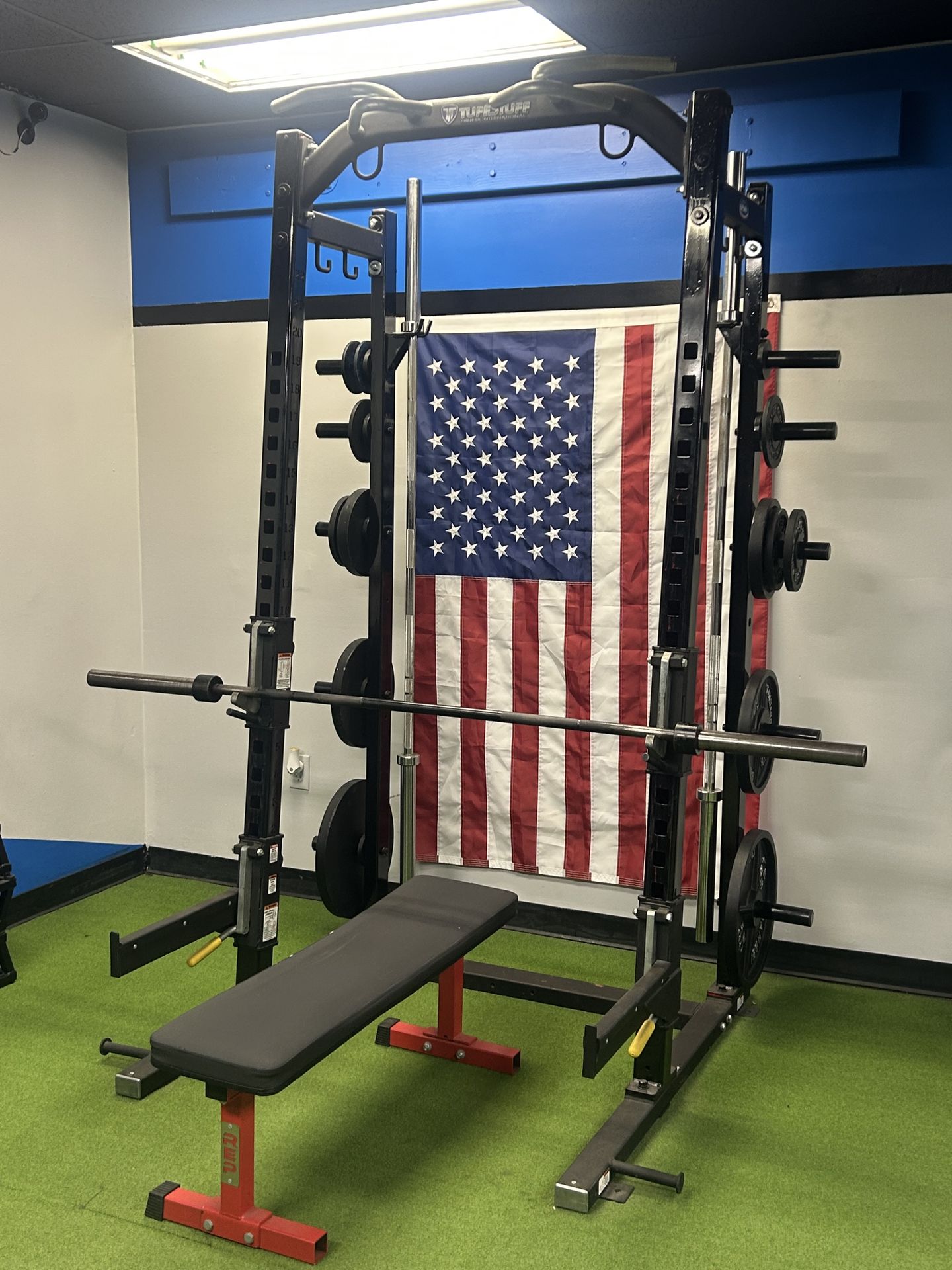 Complete Home Gym Setup - Power Rack, Cab,e Machine, Nordic Track Rower and Treadmill