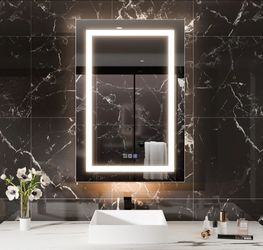 LED Backlit Bathroom Medicine Cabinet Vanity Mirror