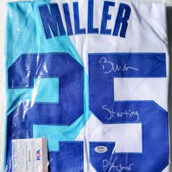 Bobby Miller Dodgers Autographed 2022 Futures Game Jersey SP Inscription PSA