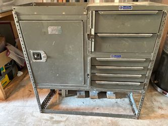Steel van shelves