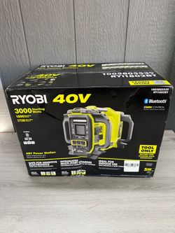 Ryobi 40V 1800-Watt Portable Battery Inverter Power Station and 4-Port Charger (Tool Only)