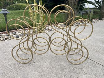 Decorative Golden Wine Rack 