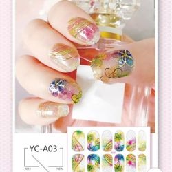 8 Pack Long Lasting Nail Wraps,Nail Stickers - Lots Of Beautiful Designs 