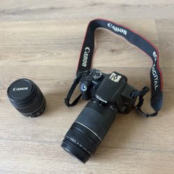 Canon Rebel XSi DSLR 75-300mm & 18-55mm Like New