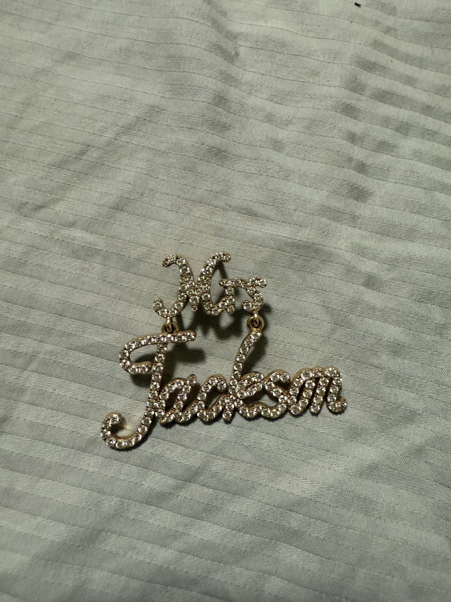 14k Diamond “Mrs Jackson” Pendant For Chain