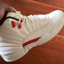 Red And White Jordan 12 .. Size  12