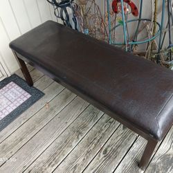 Leather Top Foot Bench