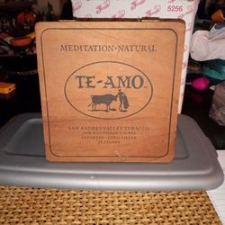 TE-AMO Meditation Natural Cigar Box