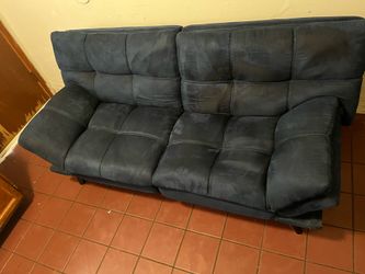 Blue futon
