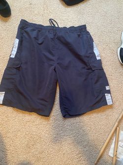 Men Wilson Dark Gray Workout Active Wear Shorts No Lining Stretch Waist Size Large