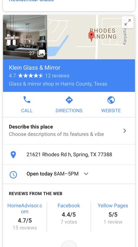 Glass and mirror work