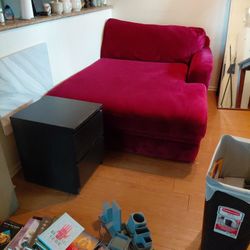 Free big red couch.