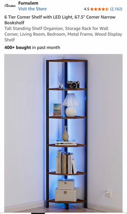 Corner shelf with led light
