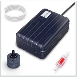 DaToo Aquarium Air Pump Compact Fish Tank Air Pump Quiet Aquarium Bubbler Aerator Buckets Oxygen Aerator Pump for 1 to 20 Gallon Fish Tanks