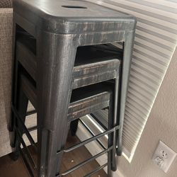 Brown Metal Stools