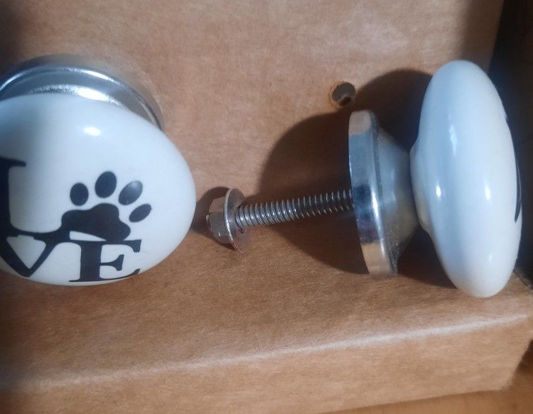 Paw print cabinet knobs (NEW set 4) - $20