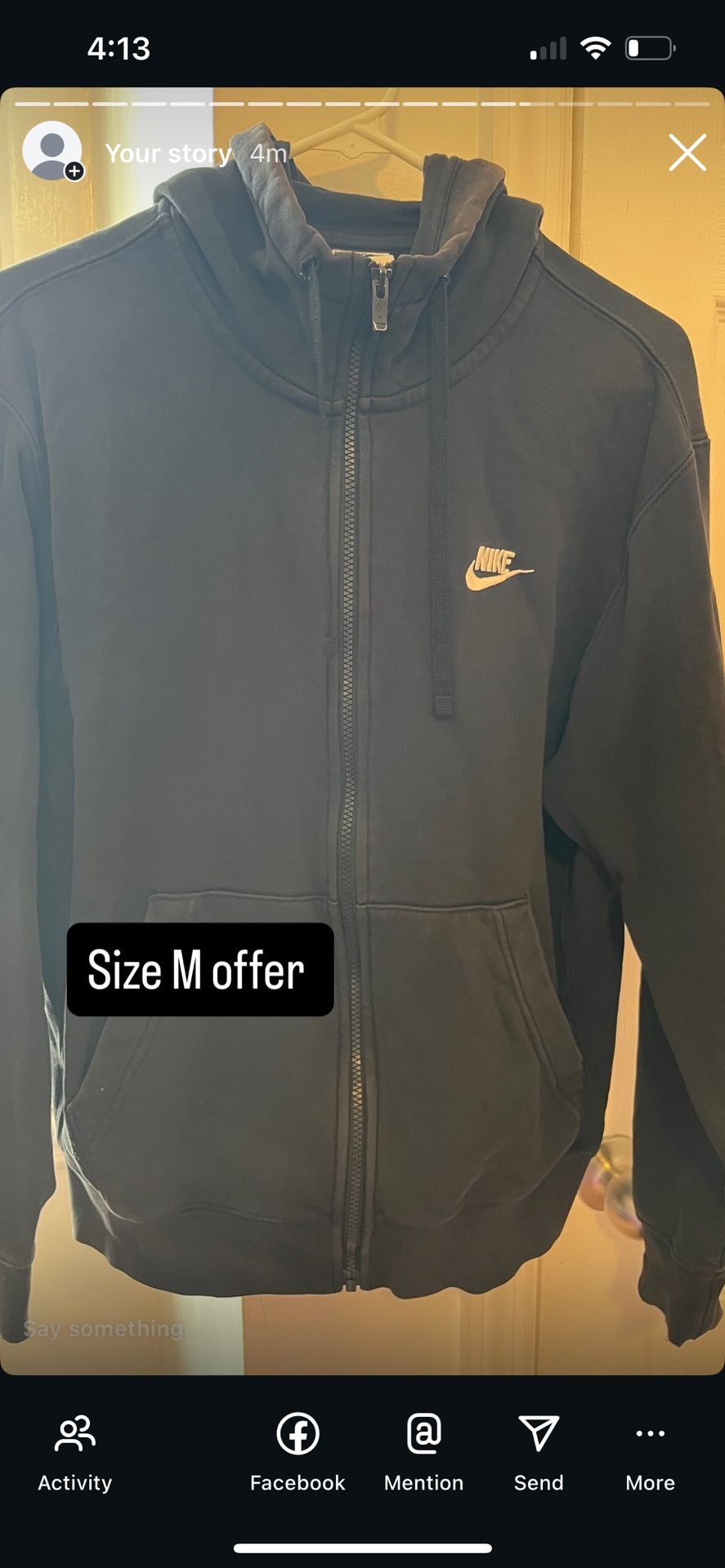 Nike Hoodie Size m