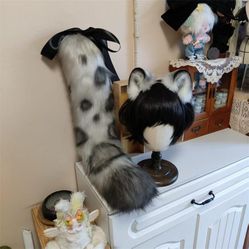 NEW Furry Snow Leopard EARS + TAIL