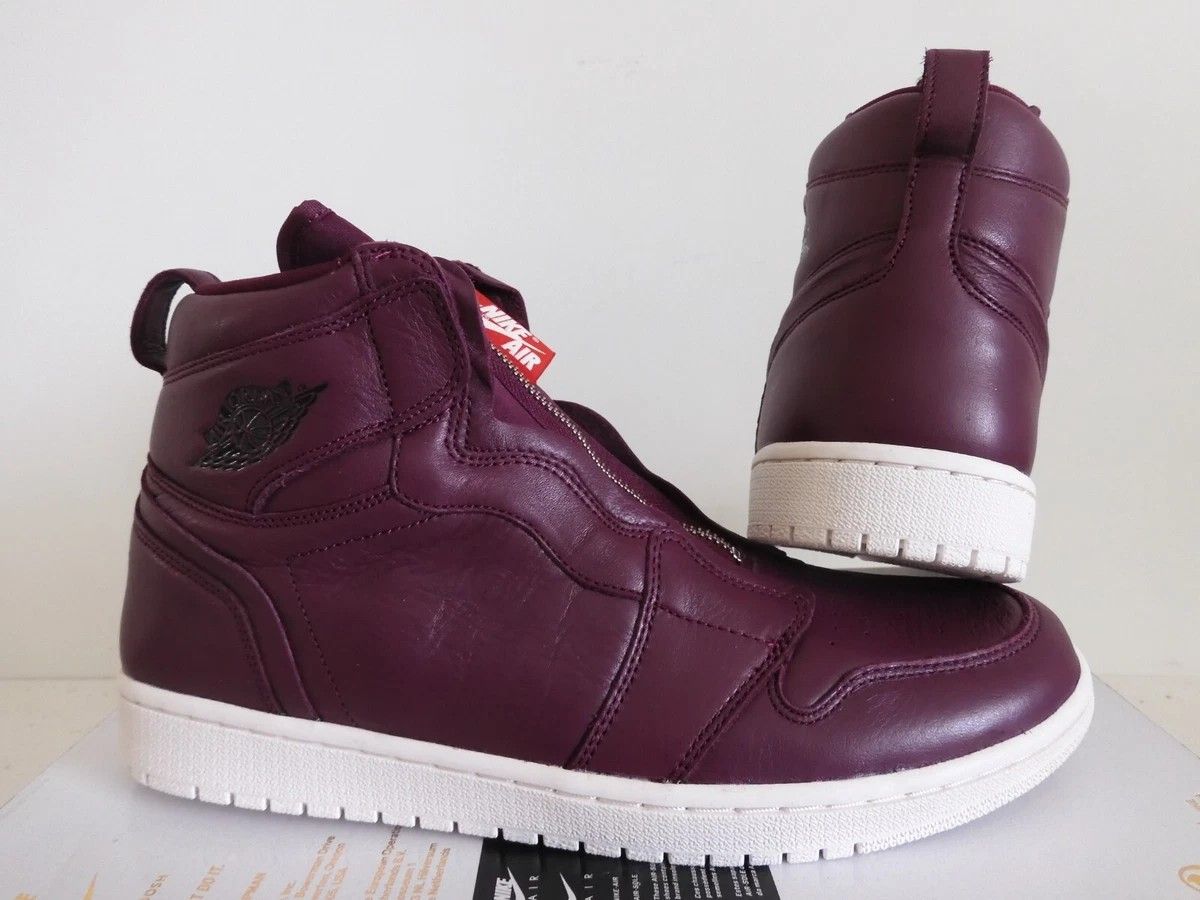 Nike Air Jordan 1 High Zip Bordeaux Purple Sz 12