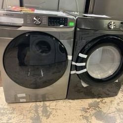 SAMSING WASHER AND ELECTRIC DRYER 