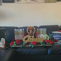 Sweet 16 Candelabras And Card Boxes