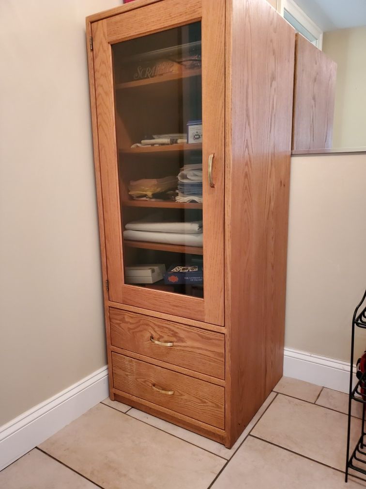 Wood cabinet. Solid oak, custom made.