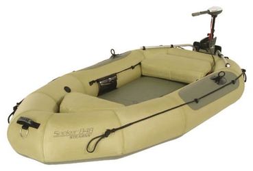 Heavy Duty 8’ inflatable river boat w/oars & Motor mount included - never used