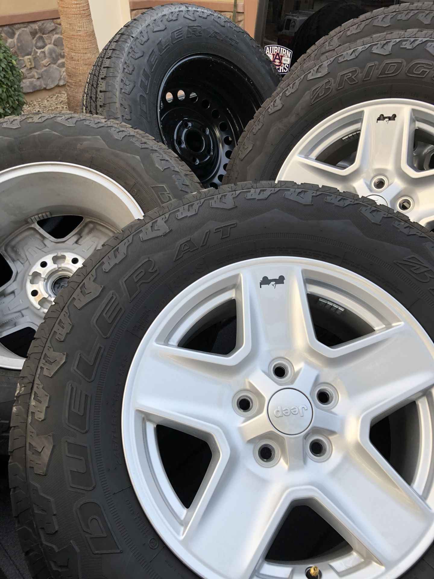 Set of almost new Jeep wheels and tires for Sale in Las Vegas, NV OfferUp