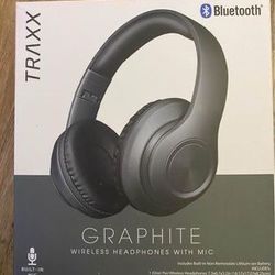 TRAXX Graphite Bluetooth Headphones With Mic